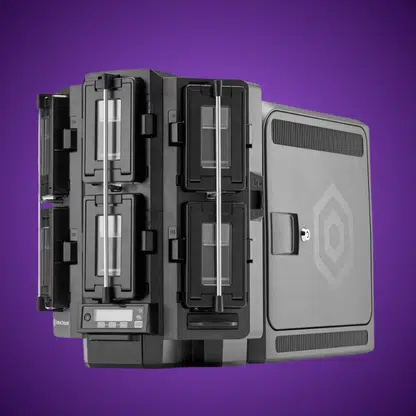 מדפסת כרטיסים דגם Artista CR805 Card Printer מתוצרת Entrust עם 6 מחסניות קלט
